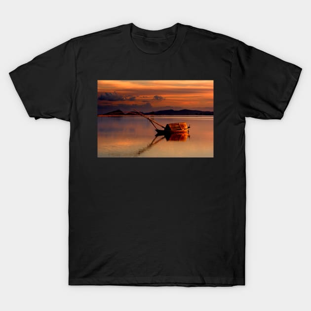 Lonely gaita at the lagoon of Messolonghi T-Shirt by Cretense72